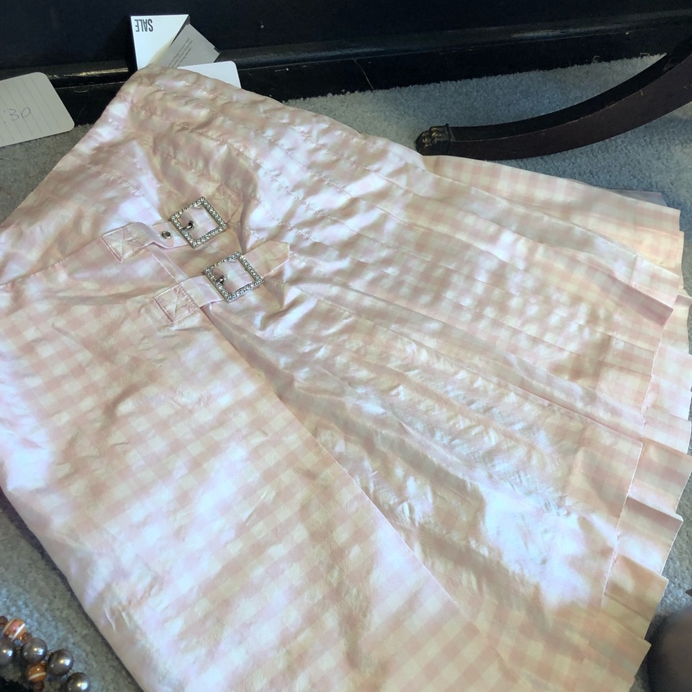 John Galliano NWT Tafetta Mini Skirt rhinestone